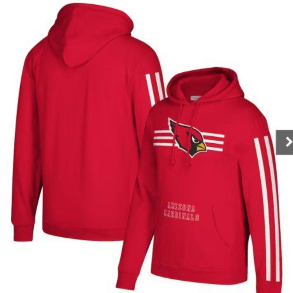 Arizona Cardinals 3 stripe pull over hoodie 3xl